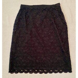 Terry Lewis Classic Luxuries black scalloped skirt